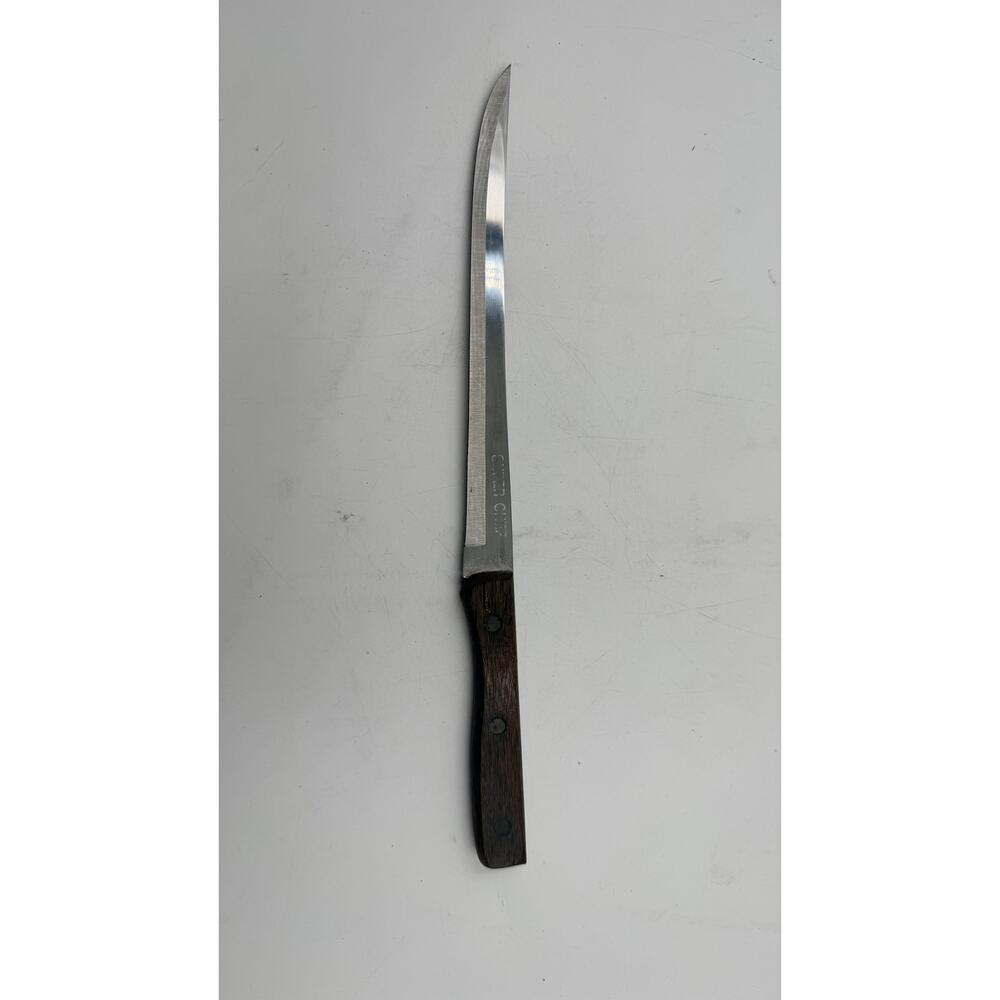 Vintage Super-Chef Everbrite S.STEEL carving knife 10.5 Inch Japan Wood Handle